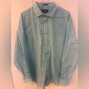 Vineyard Vines Aqua Blue Plaid Button Down Shirt. Size XL. Like new!
